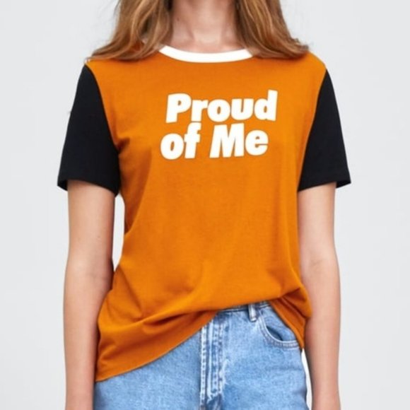 ZARA TRAFALUC Proud Of Me Statement Tee Size Small - Picture 1 of 4